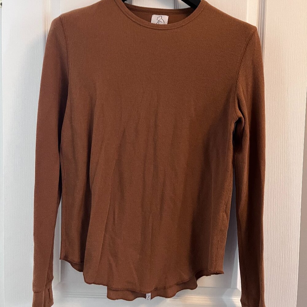Men’s Kuwallatee long sleeve waffle knit shirt.